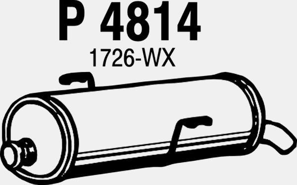 Fenno P4814 - Izplūdes gāzu trokšņa slāpētājs (pēdējais) autodraugiem.lv