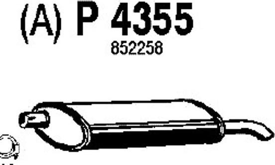 Fenno P4355 - Izplūdes gāzu trokšņa slāpētājs (pēdējais) autodraugiem.lv