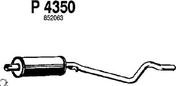 Fenno P4350 - Vidējais izpl. gāzu trokšņa slāpētājs autodraugiem.lv
