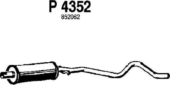 Fenno P4352 - Vidējais izpl. gāzu trokšņa slāpētājs autodraugiem.lv
