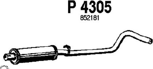 Fenno P4305 - Vidējais izpl. gāzu trokšņa slāpētājs autodraugiem.lv
