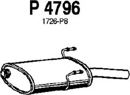 Fenno P4796 - Izplūdes gāzu trokšņa slāpētājs (pēdējais) autodraugiem.lv