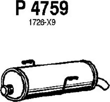 Fenno P4759 - Izplūdes gāzu trokšņa slāpētājs (pēdējais) autodraugiem.lv