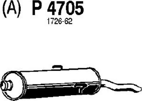 Fenno P4705 - Izplūdes gāzu trokšņa slāpētājs (pēdējais) autodraugiem.lv