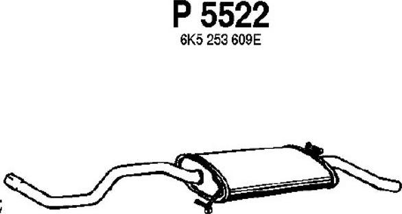 Fenno P5522 - Izplūdes gāzu trokšņa slāpētājs (pēdējais) autodraugiem.lv