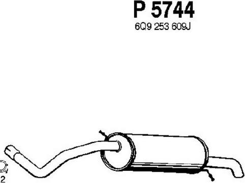 Fenno P5744 - Izplūdes gāzu trokšņa slāpētājs (pēdējais) autodraugiem.lv