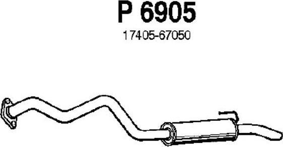 Fenno P6905 - Izplūdes gāzu trokšņa slāpētājs (pēdējais) autodraugiem.lv