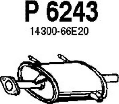 Fenno P6243 - Izplūdes gāzu trokšņa slāpētājs (pēdējais) autodraugiem.lv