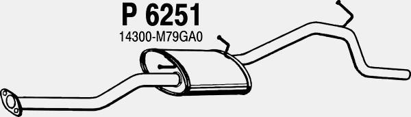 Fenno P6251 - Izplūdes gāzu trokšņa slāpētājs (pēdējais) autodraugiem.lv