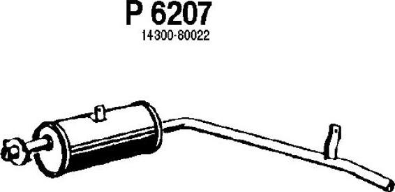 Fenno P6207 - Izplūdes gāzu trokšņa slāpētājs (pēdējais) autodraugiem.lv