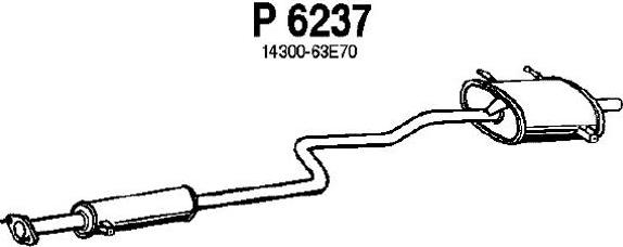 Fenno P6237 - Izplūdes gāzu trokšņa slāpētājs (pēdējais) autodraugiem.lv