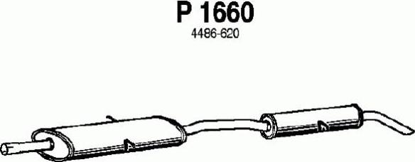 Fenno P1660 - Izplūdes gāzu trokšņa slāpētājs (pēdējais) autodraugiem.lv