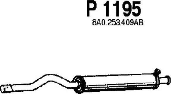 Fenno P1195 - Vidējais izpl. gāzu trokšņa slāpētājs autodraugiem.lv