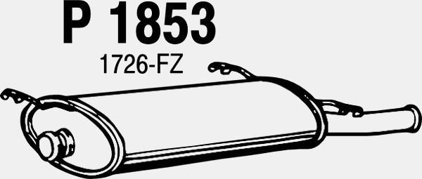 Fenno P1853 - Izplūdes gāzu trokšņa slāpētājs (pēdējais) autodraugiem.lv