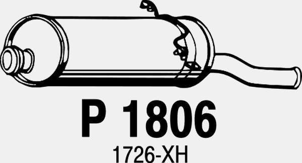 Fenno P1806 - Izplūdes gāzu trokšņa slāpētājs (pēdējais) autodraugiem.lv