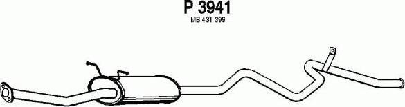Fenno P3941 - Izplūdes gāzu trokšņa slāpētājs (pēdējais) autodraugiem.lv