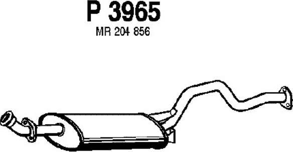 Fenno P3965 - Izplūdes gāzu trokšņa slāpētājs (pēdējais) autodraugiem.lv