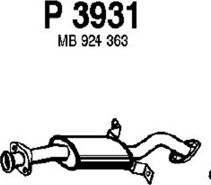 Fenno P3931 - Vidējais izpl. gāzu trokšņa slāpētājs autodraugiem.lv