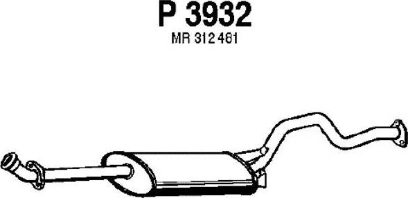 Fenno P3932 - Vidējais izpl. gāzu trokšņa slāpētājs autodraugiem.lv