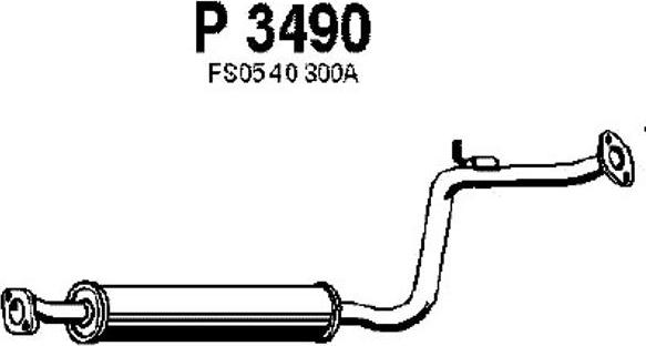 Fenno P3490 - Vidējais izpl. gāzu trokšņa slāpētājs autodraugiem.lv