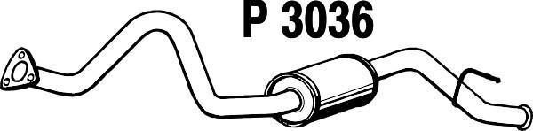 Fenno P3036 - Izplūdes gāzu trokšņa slāpētājs (pēdējais) autodraugiem.lv