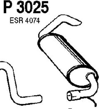 Fenno P3025 - Izplūdes gāzu trokšņa slāpētājs (pēdējais) autodraugiem.lv