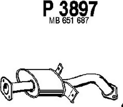 Fenno P3897 - Vidējais izpl. gāzu trokšņa slāpētājs autodraugiem.lv