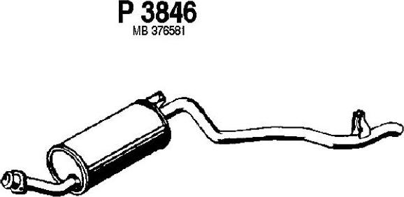 Fenno P3846 - Izplūdes gāzu trokšņa slāpētājs (pēdējais) autodraugiem.lv