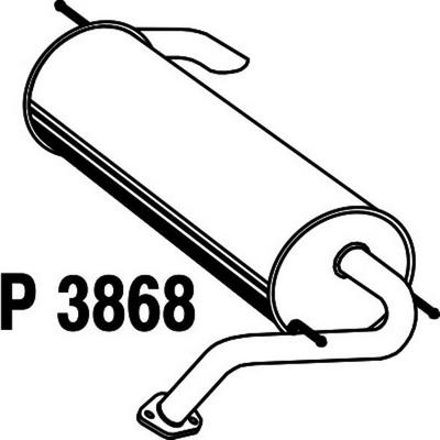 Fenno P3868 - Izplūdes gāzu trokšņa slāpētājs (pēdējais) autodraugiem.lv