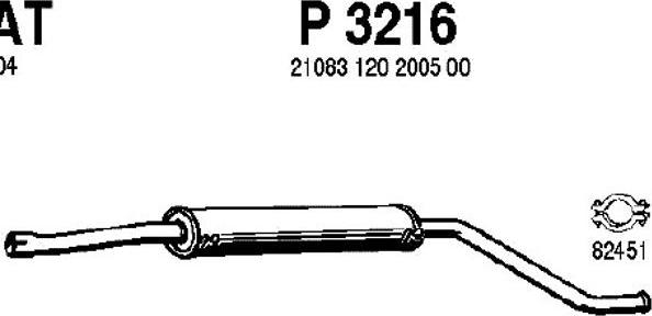 Fenno P3216 - Vidējais izpl. gāzu trokšņa slāpētājs autodraugiem.lv