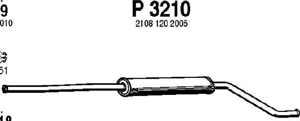 Fenno P3210 - Vidējais izpl. gāzu trokšņa slāpētājs autodraugiem.lv