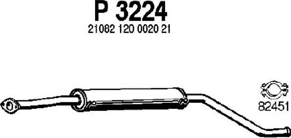 Fenno P3224 - Vidējais izpl. gāzu trokšņa slāpētājs autodraugiem.lv