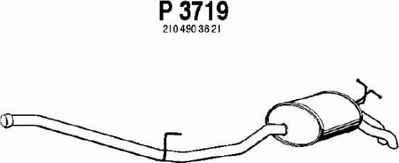 Fenno P3719 - Izplūdes gāzu trokšņa slāpētājs (pēdējais) autodraugiem.lv