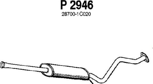 Fenno P2946 - Vidējais izpl. gāzu trokšņa slāpētājs autodraugiem.lv