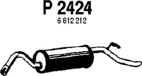 Fenno P2424 - Izplūdes gāzu trokšņa slāpētājs (pēdējais) autodraugiem.lv