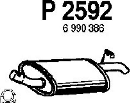 Fenno P2592 - Izplūdes gāzu trokšņa slāpētājs (pēdējais) autodraugiem.lv