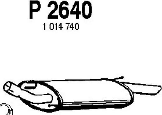 Fenno P2640 - Izplūdes gāzu trokšņa slāpētājs (pēdējais) autodraugiem.lv