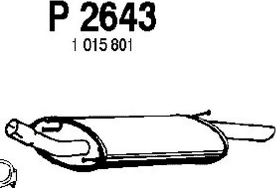 Fenno P2643 - Izplūdes gāzu trokšņa slāpētājs (pēdējais) autodraugiem.lv