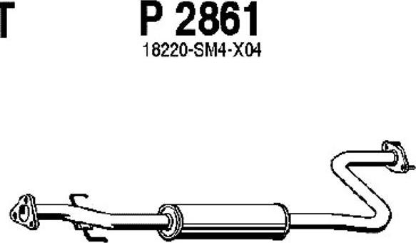 Fenno P2861 - Vidējais izpl. gāzu trokšņa slāpētājs autodraugiem.lv