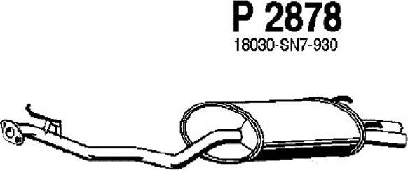 Fenno P2878 - Izplūdes gāzu trokšņa slāpētājs (pēdējais) autodraugiem.lv