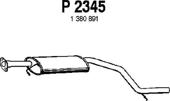 Fenno P2345 - Vidējais izpl. gāzu trokšņa slāpētājs autodraugiem.lv