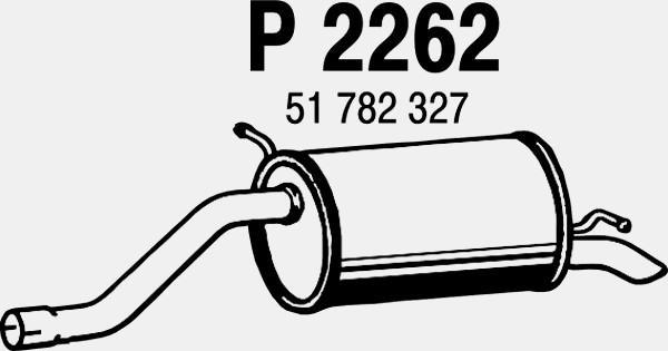Fenno P2262 - Izplūdes gāzu trokšņa slāpētājs (pēdējais) autodraugiem.lv