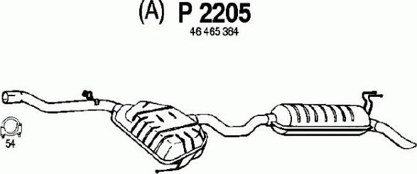 Fenno P2205 - Izplūdes gāzu trokšņa slāpētājs (pēdējais) autodraugiem.lv