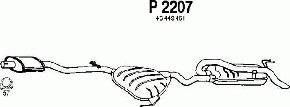 Fenno P2207 - Izplūdes gāzu trokšņa slāpētājs (pēdējais) autodraugiem.lv