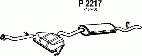 Fenno P2217 - Izplūdes gāzu trokšņa slāpētājs (pēdējais) autodraugiem.lv