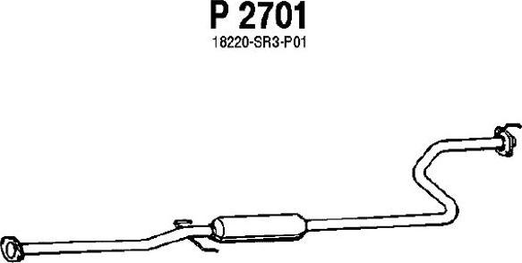 Fenno P2701 - Vidējais izpl. gāzu trokšņa slāpētājs autodraugiem.lv