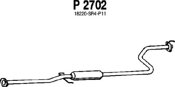 Fenno P2702 - Vidējais izpl. gāzu trokšņa slāpētājs autodraugiem.lv