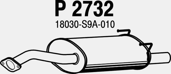 Fenno P2732 - Izplūdes gāzu trokšņa slāpētājs (pēdējais) autodraugiem.lv
