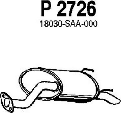 Fenno P2726 - Izplūdes gāzu trokšņa slāpētājs (pēdējais) autodraugiem.lv