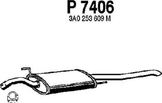 Fenno P7406 - Izplūdes gāzu trokšņa slāpētājs (pēdējais) autodraugiem.lv